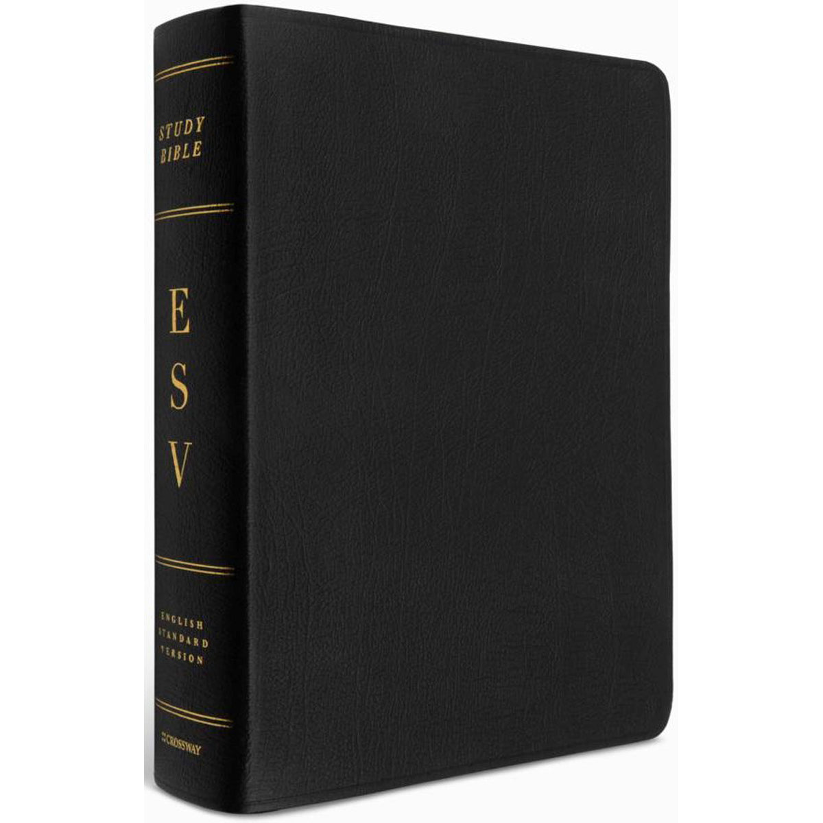 ESV Study Bible, Ribbon Markers, Indexed, Black (Genuine Leather)