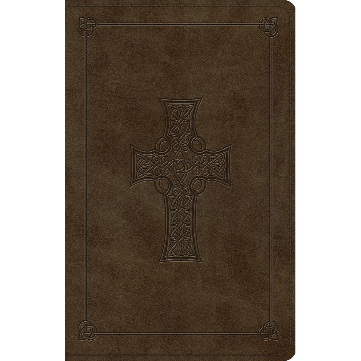 ESV Large Print Value Thinline Bible Celtic Cross Olive (Imitation Leather)