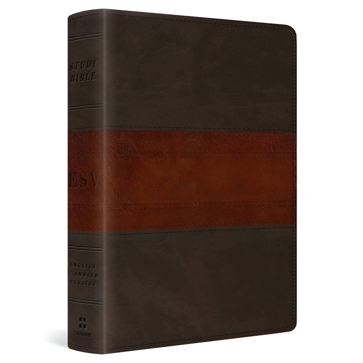 ESV Forest and Tan Imitation Leather Personal Size Study Bible