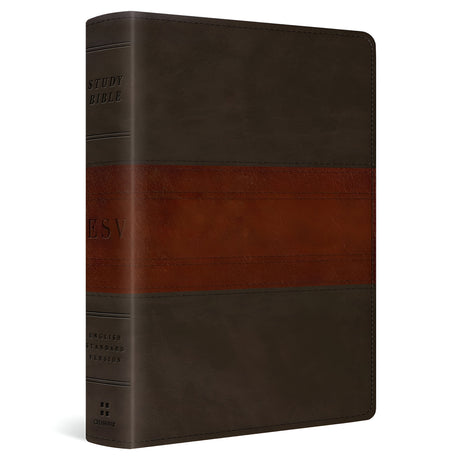 ESV Forest and Tan Imitation Leather Personal Size Study Bible