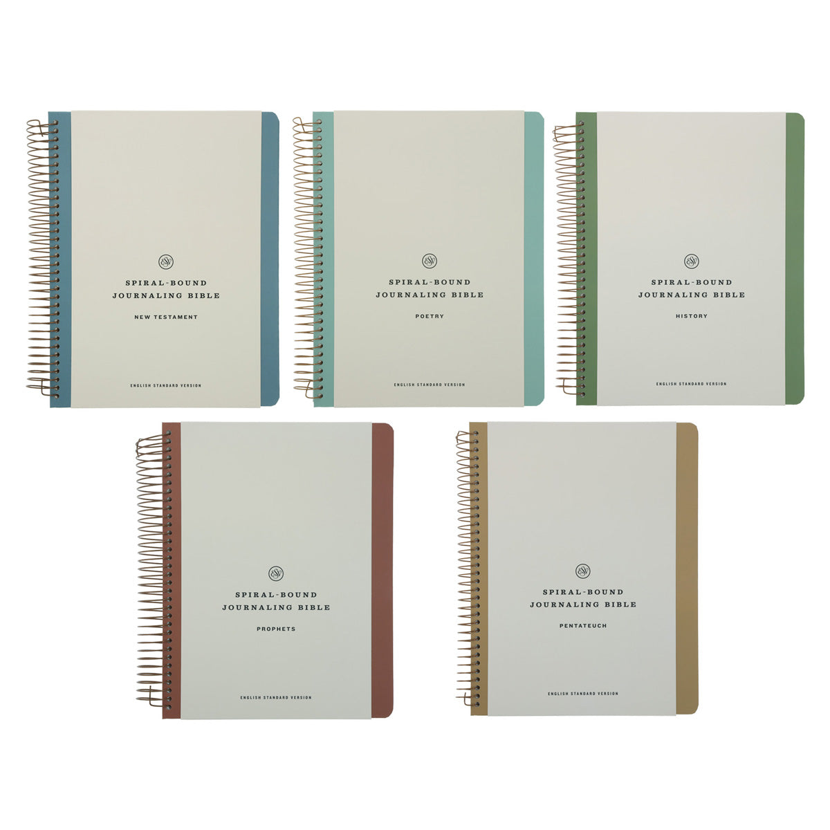 ESV Hardcover Five-Volume Set Spiral-Bound Journaling Bible
