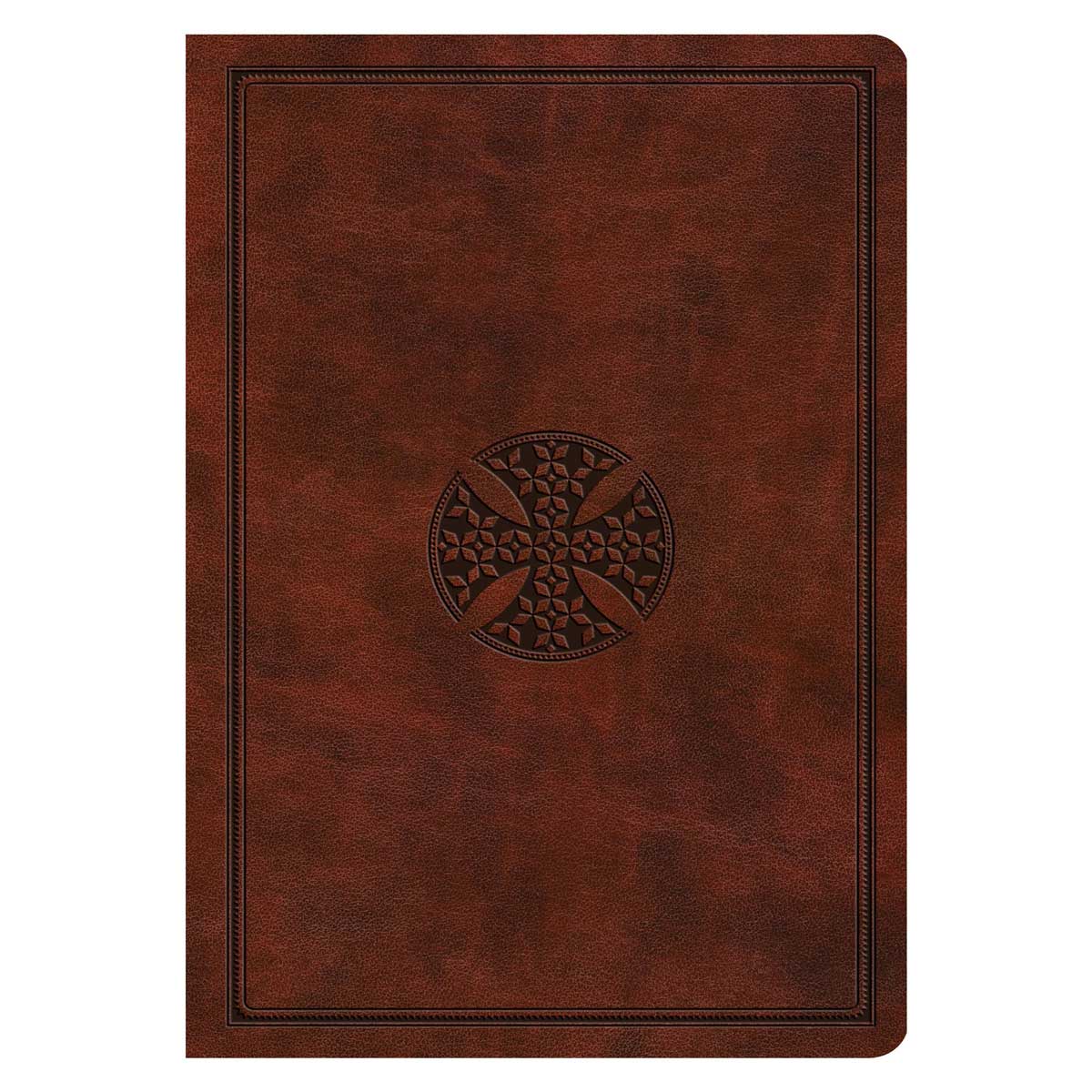 ESV TruTone Chestnut Mosaic Cross Imitation Leather Value Compact Bible