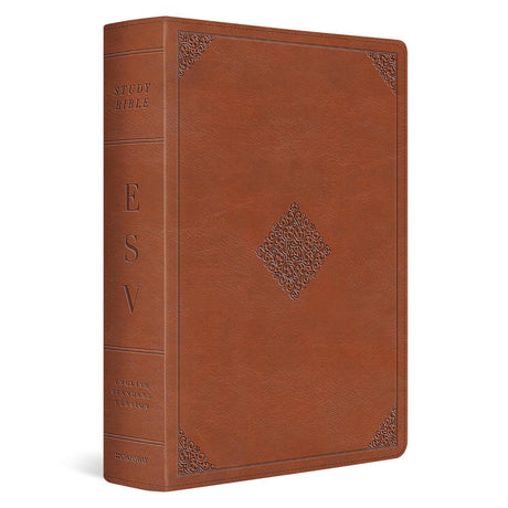 ESV Imitation Leather Trutone English Saddle Ornament Design Study Bible