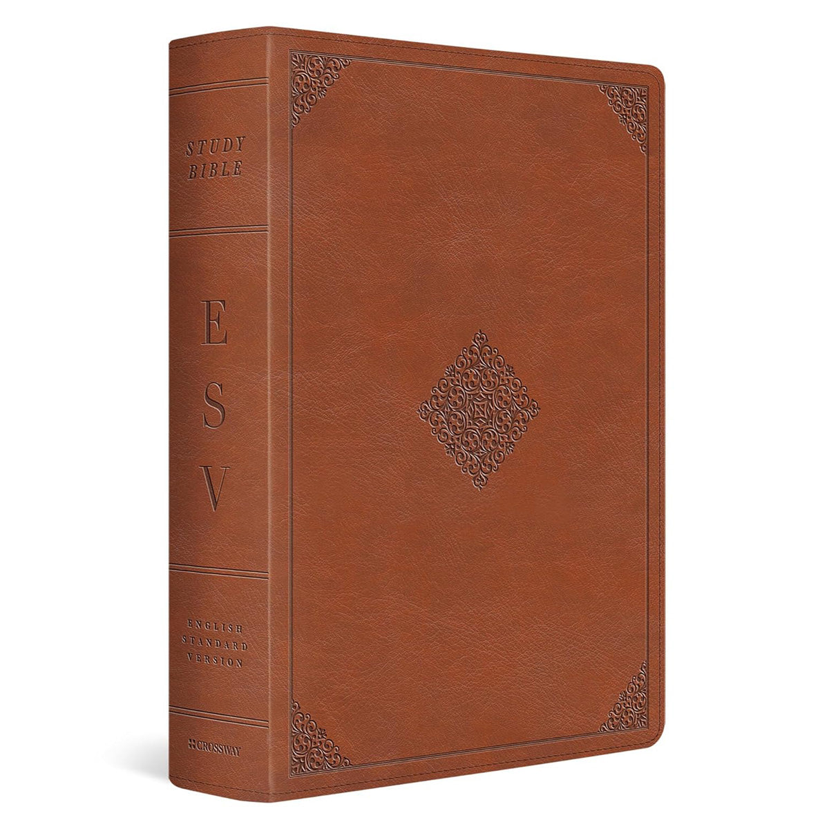 ESV Imitation Leather Trutone English Saddle Ornament Design Study Bible