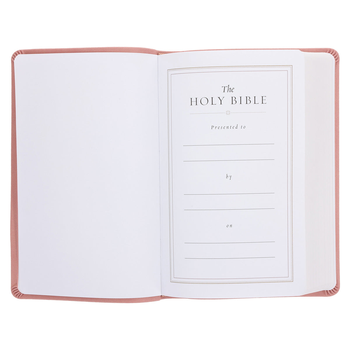 ESV Blush Rose Fleur-de-lis Design Imitation Leather Value Thinline Bible Large Print