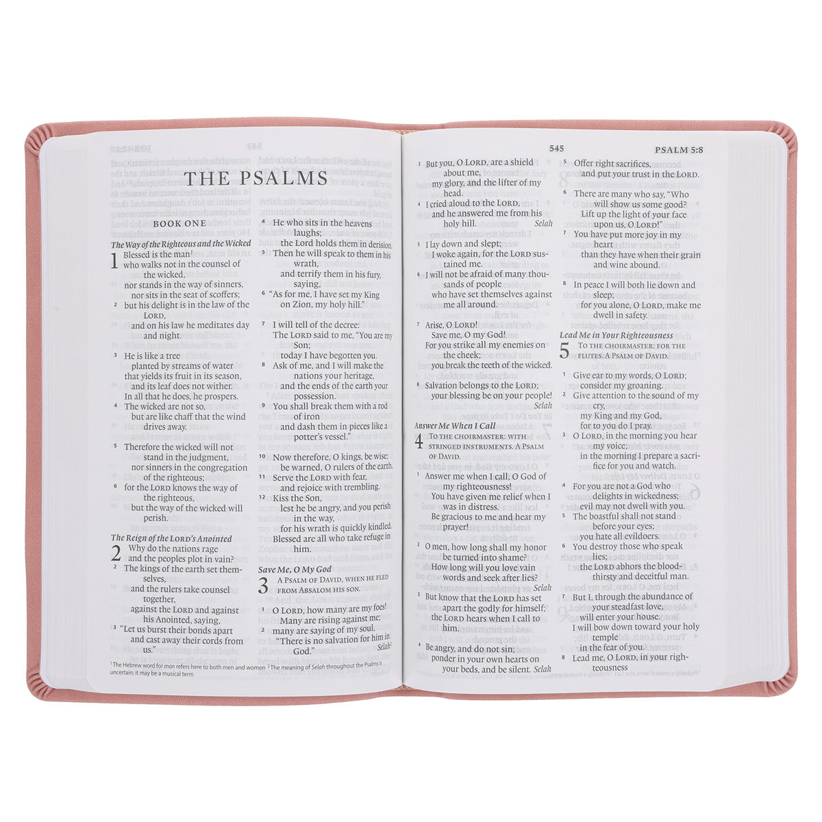 ESV Blush Rose Fleur-de-lis Design Imitation Leather Value Thinline Bible Large Print