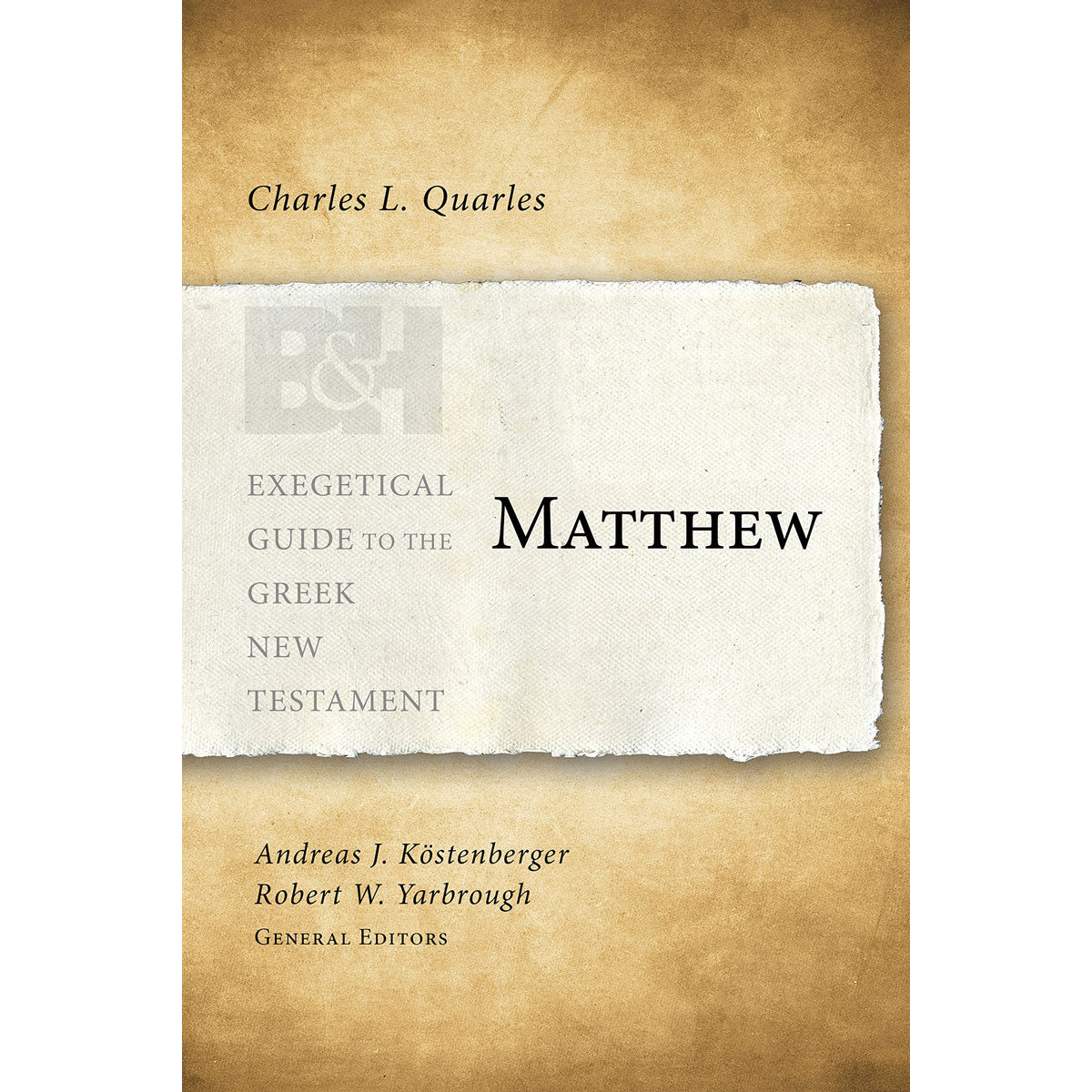 Matthew (Exegetical Guide To The Greek New Testament)(Paperback)
