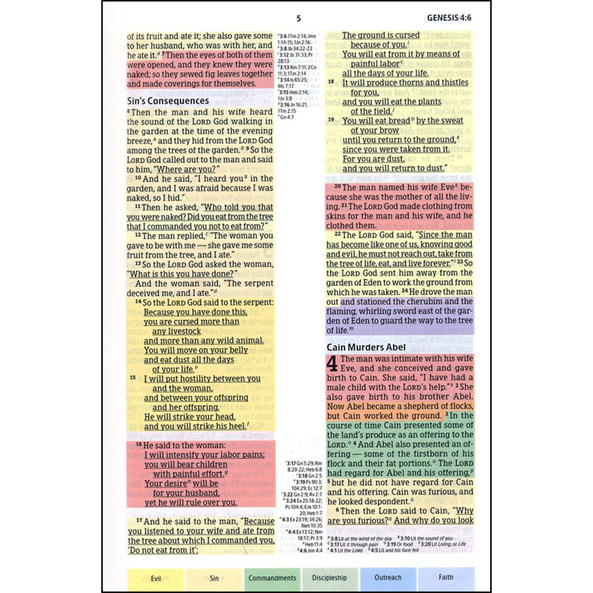 CSB Rainbow Study Bible Black Tan (Imitation Leather)