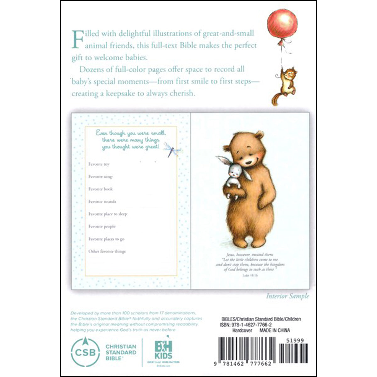 CSB Great And Small Bible A Keepsake Bible For Babies Boxed (Hardcover)