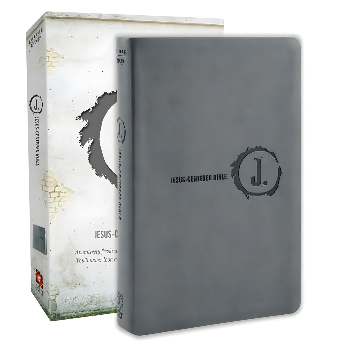 NLT Charcoal Imitation Leather Jesus-Centered Bible