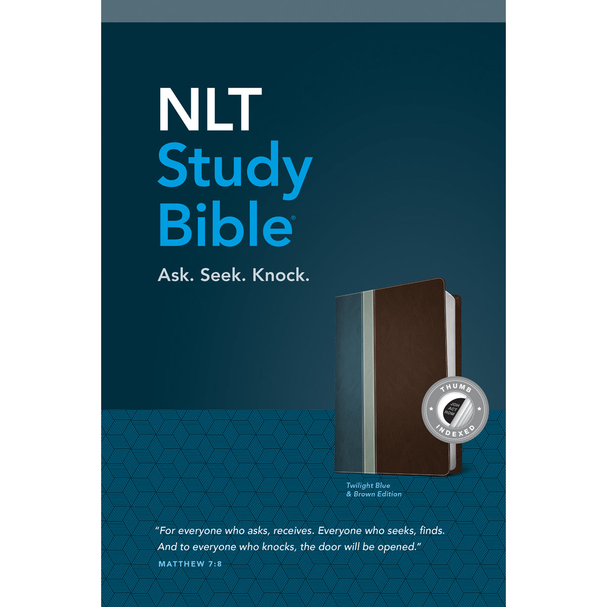 NLT Study Bible Indexed Twilight Blue / Brown (Imitation Leather)