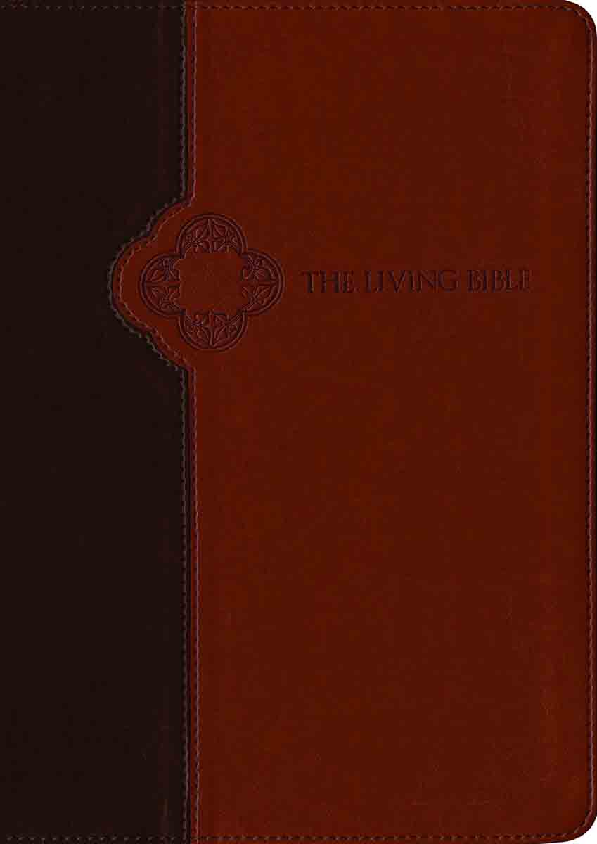 The Living Bible Large Print Edition Brown / Tan (Imitation Leather)