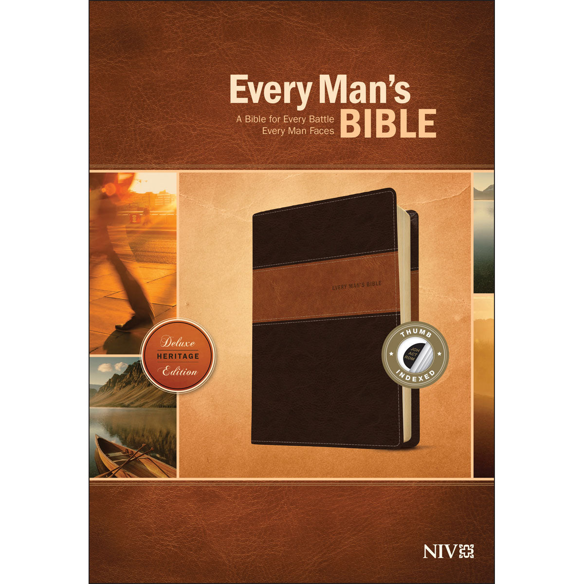NIV Every Man's Bible Deluxe Heritage Brown / Tan (Imitation Leather)