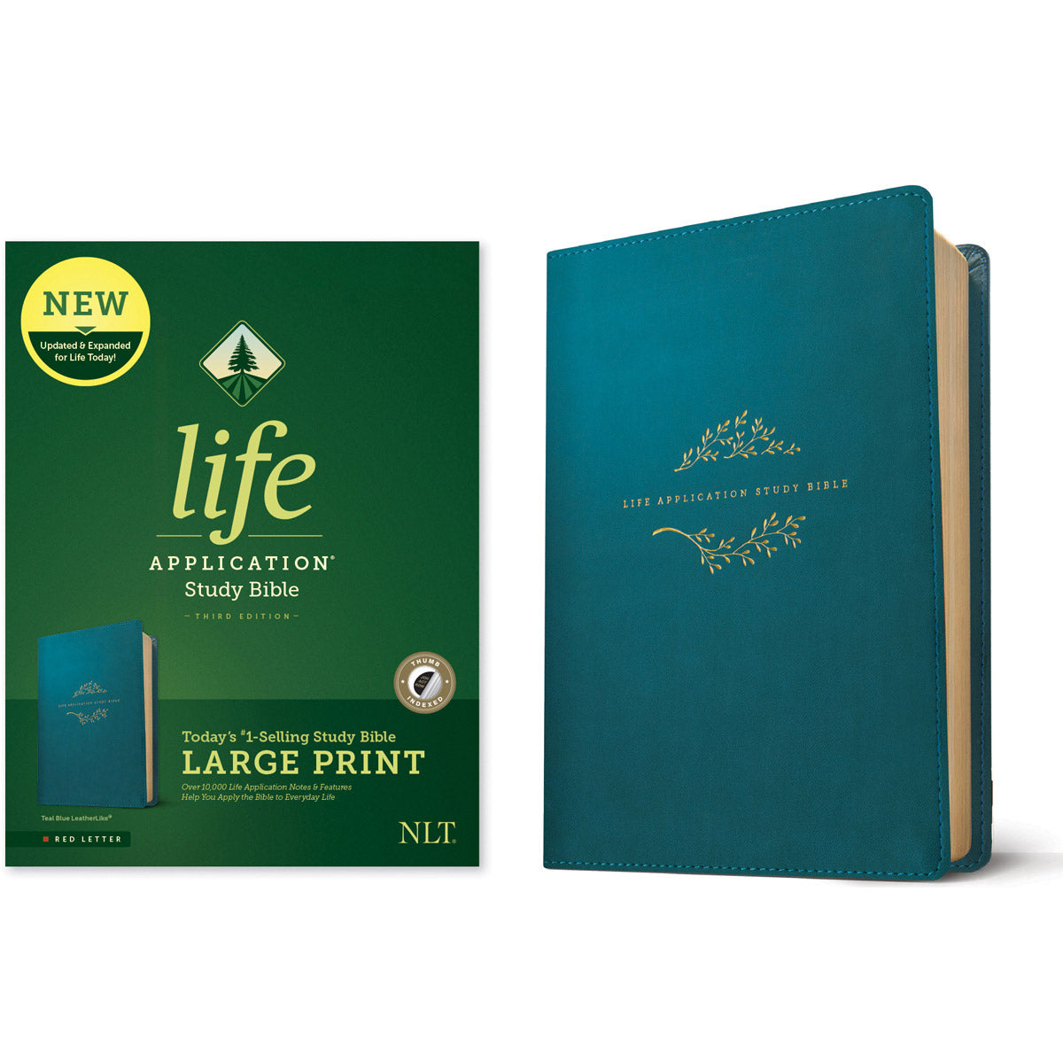 NLT Life Application Study Bible 3rd Edition Large Print Index Teal (Imitation Leather)