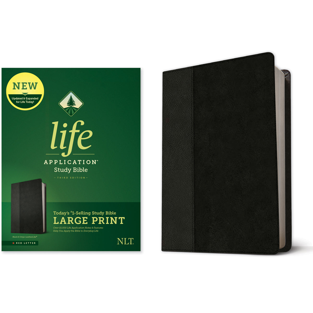 NLT Life Application Study Bible 3rd Edition Large Print Black (Imitation Leather)