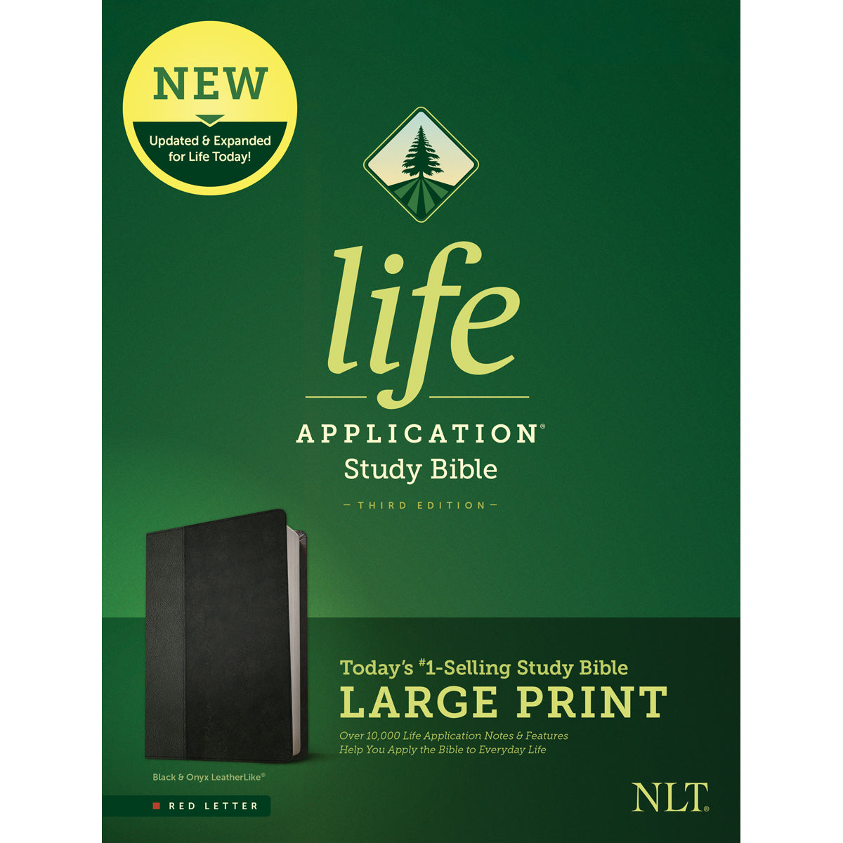 NLT Life Application Study Bible 3rd Edition Large Print Black (Imitation Leather)