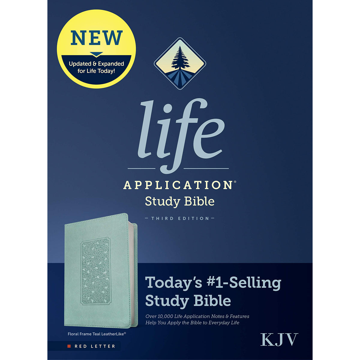 KJV Life Application Study Bible, Third Edition, Red Letter, Floral Frame Teal (Imitation Leather)