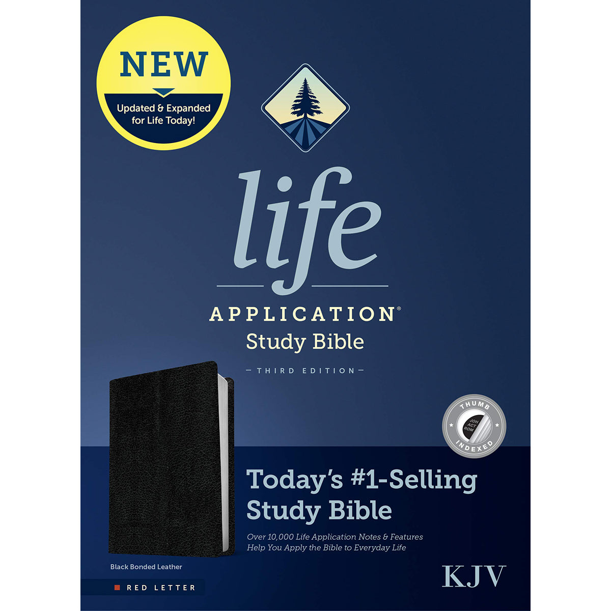 KJV Life Application Study Bible, Third Edition, Red Letter, Indexed, Black (Bonded Leather)