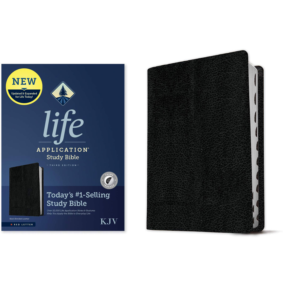 KJV Life Application Study Bible, Third Edition, Red Letter, Indexed, Black (Bonded Leather)