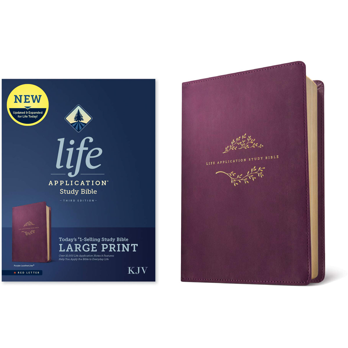 KJV Life Application Study Bible, Third Edition, Large Print, Red Letter, Purple (Imitation Leather)