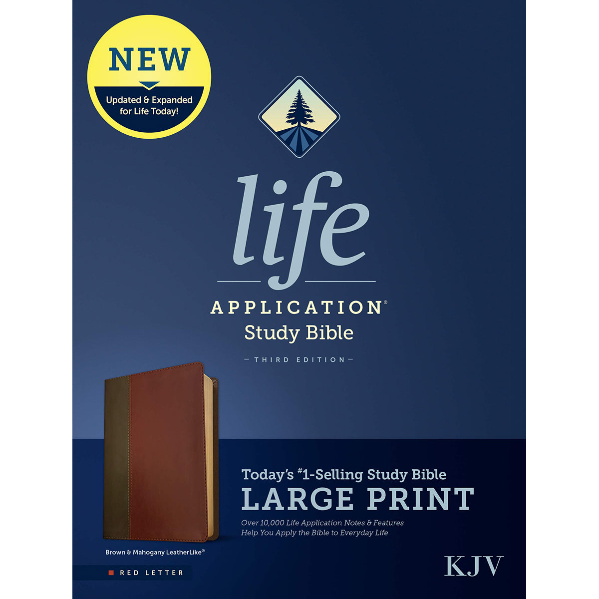 KJV Life Application Study Bible, Third Edition, Large Print, Red Letter, Brown (Imitation leather)