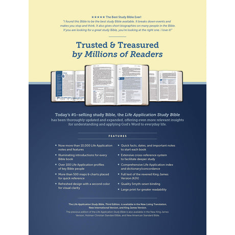 KJV Life Application Study Bible, Third Ed, Large Print, Red Letter, Indx, Brown (Imitation leather)