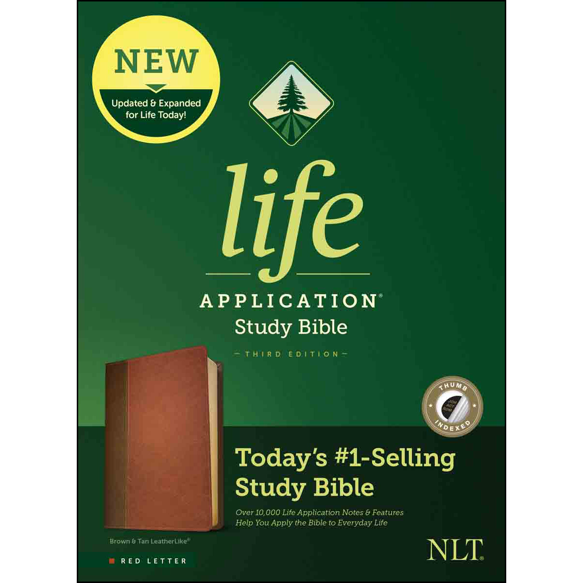 NLT Life Application Study Bible 3rd Edition Red Let Indexed Brown (Imitation Leather)
