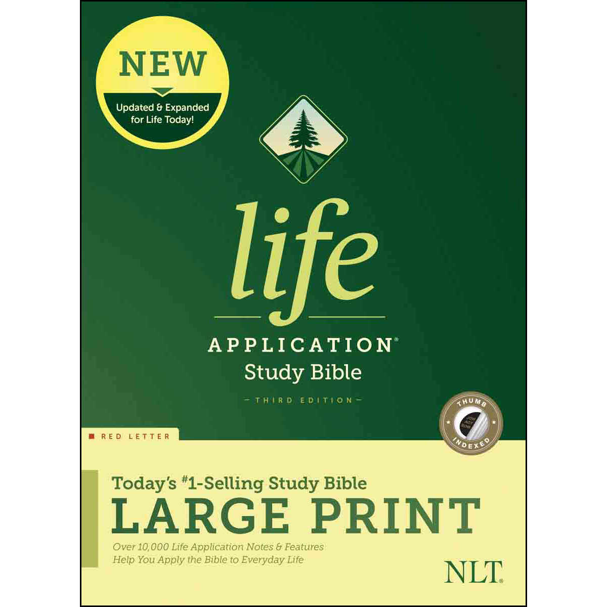 NLT LASB Third Edition Large Print Indexed Red Letter (Hardcover)