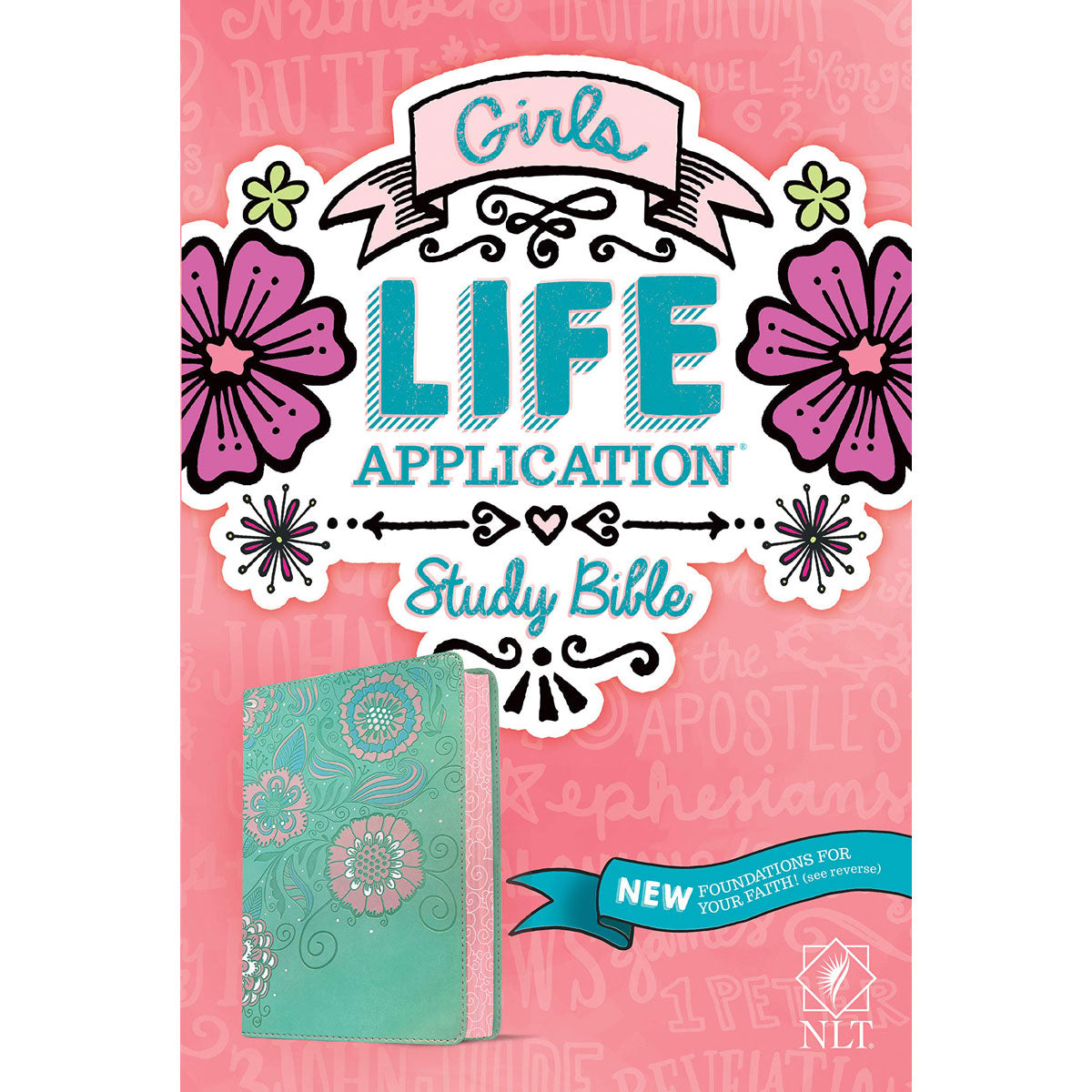NLT Girls Life Application Study Bible Teal / Pink(Imitation Leather)