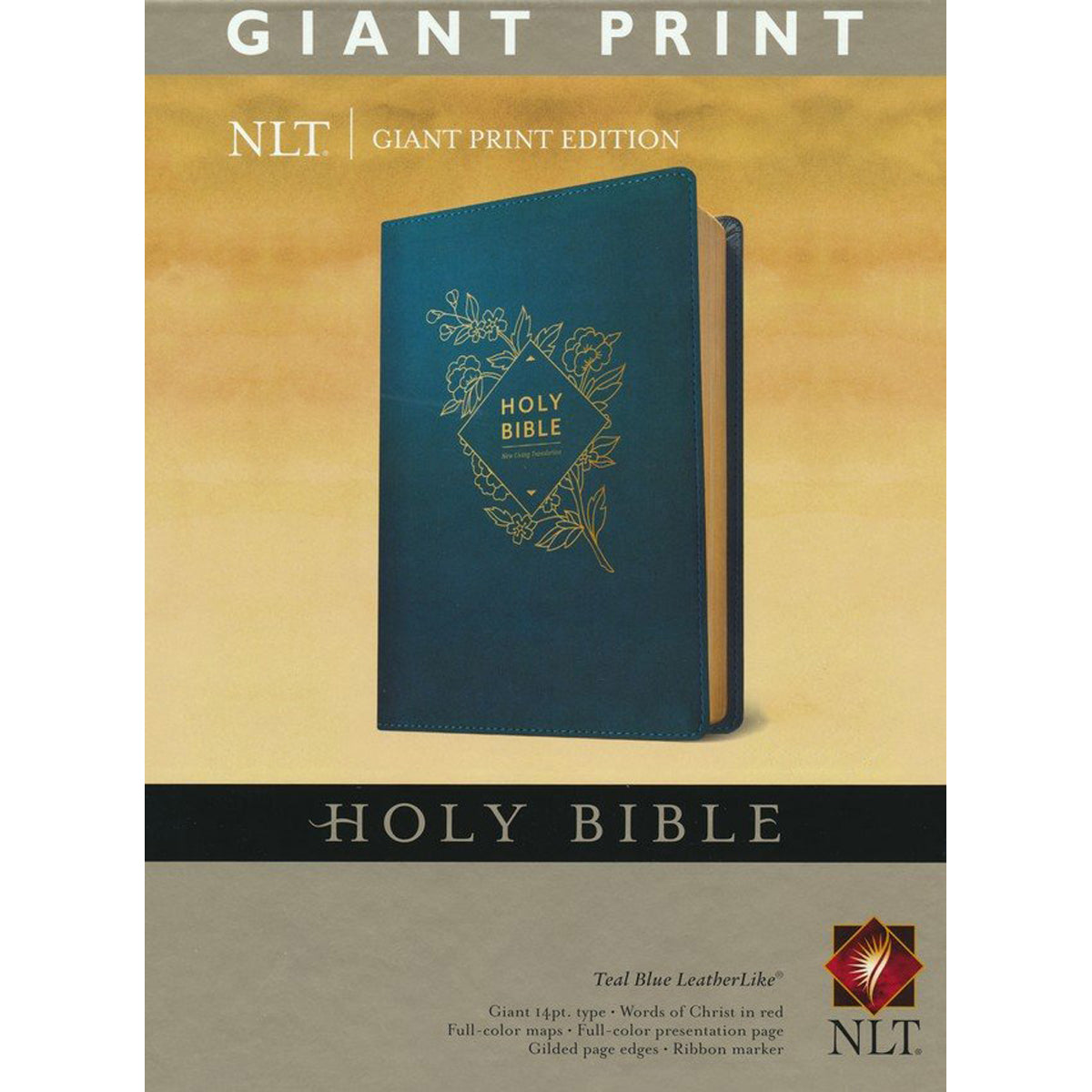 NLT Holy Bible Giant Print Red Letter Blue (Imitation Leather)