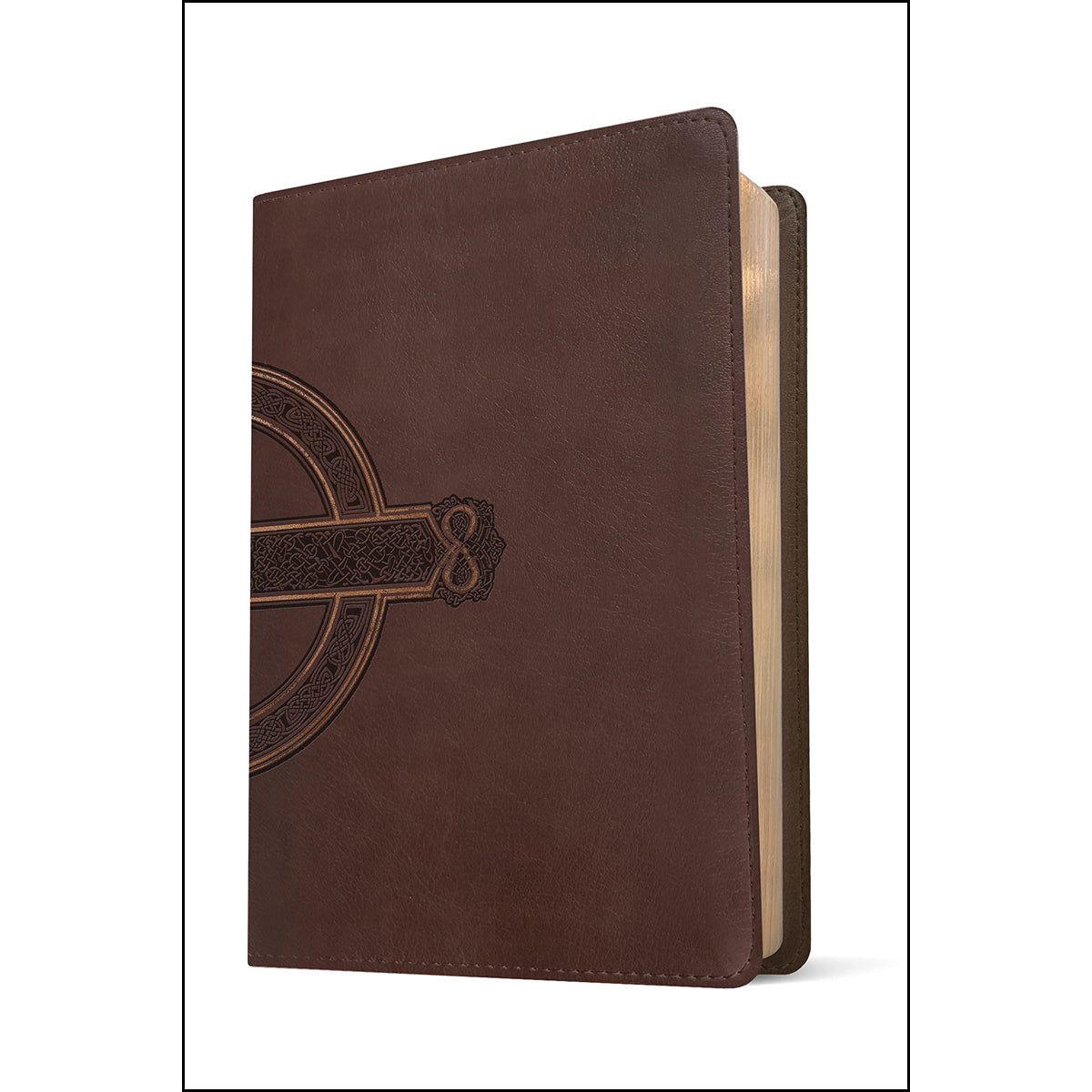 NLT Filament Compact Bible Giant Print Red Letter Mahogany Celtic Cross (Imitation Leather)