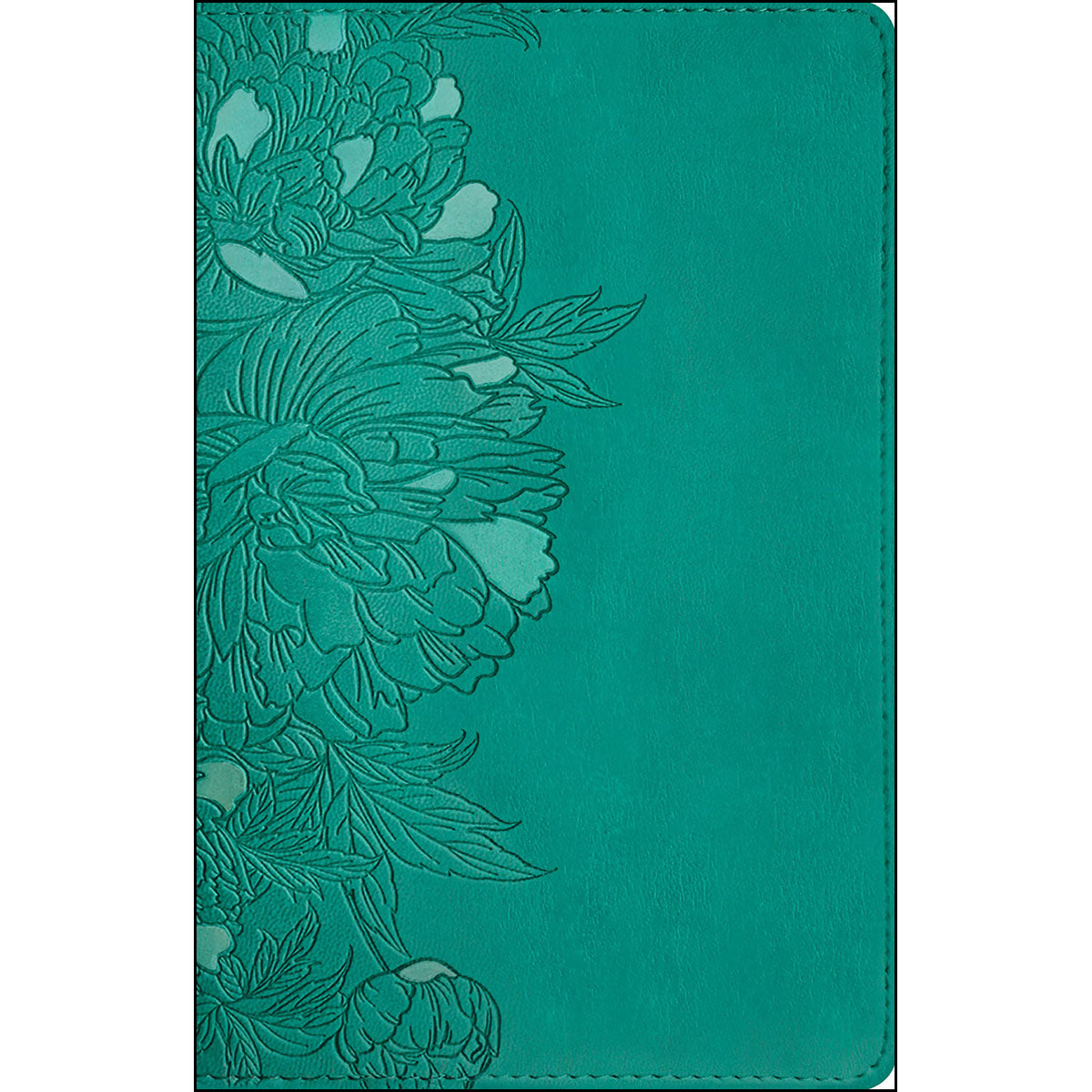 NLT Filament Compact Bible Giant Print Red Letter Peony Rich Teal (Imitation Leather)