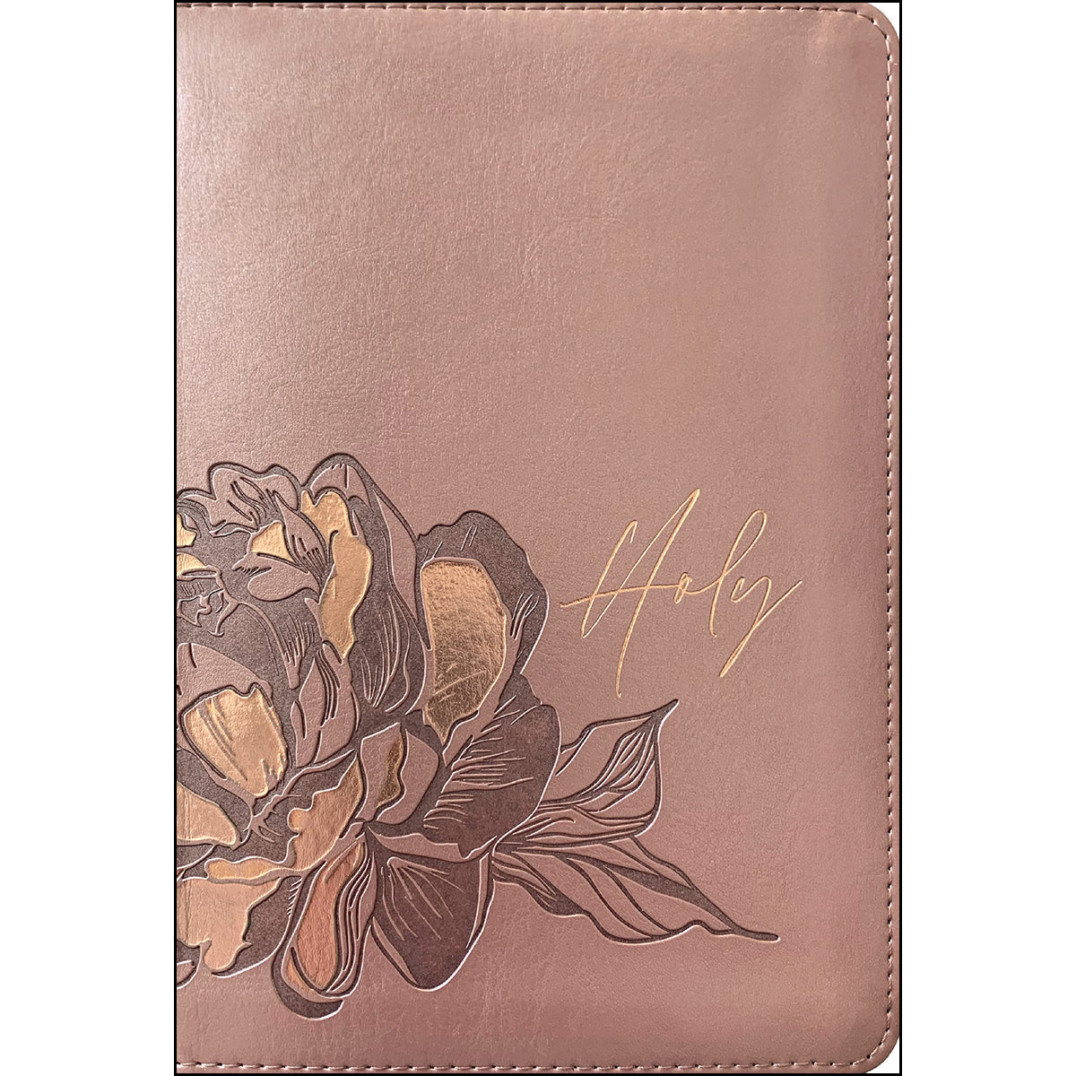 NLT Filament Compact Bible Giant Print Red Letter Rose Metallic Peony (Imitation Leather)