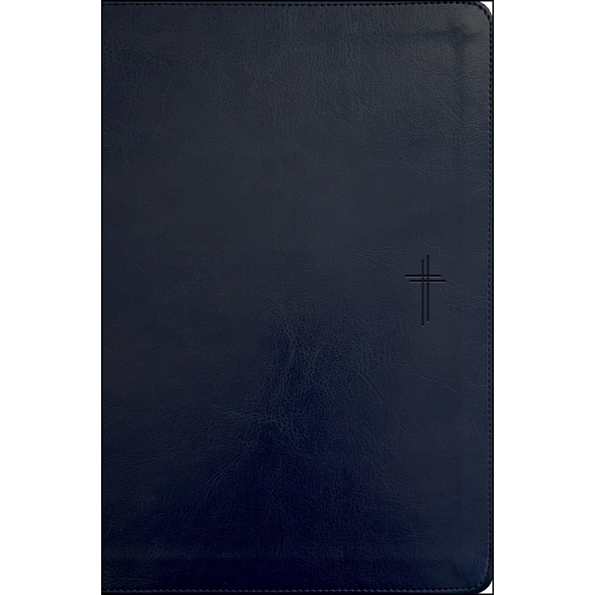 NLT Filament Compact Bible Giant Print Red Letter Navy Blue Cross (Imitation Leather)