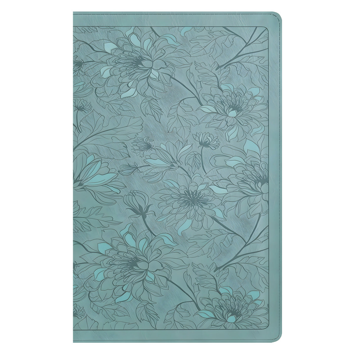 KJV Floral Leaf Teal Imitation Leather Filament Thinline Reference Bible Large Print