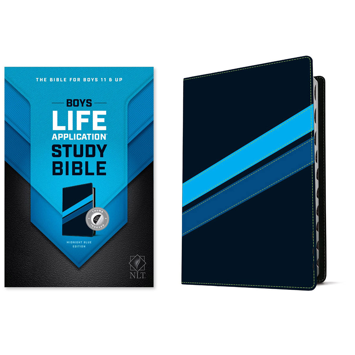 NLT Boys Life Application Study Bible, Indexed, TuTone, Midnight Blue (Imitation Leather)