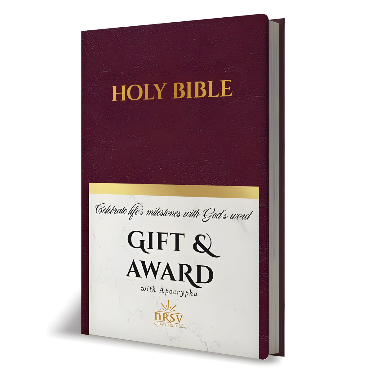 NRSV Burgundy Imitation Leather Gift & Award Bible Updated Edition with Apocrypha