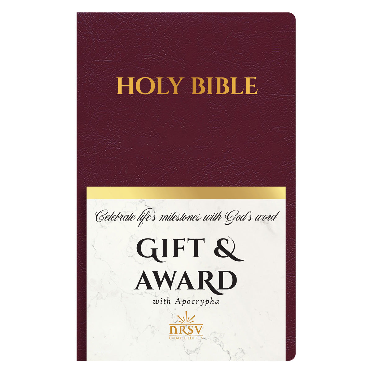 NRSV Burgundy Imitation Leather Gift & Award Bible Updated Edition with Apocrypha
