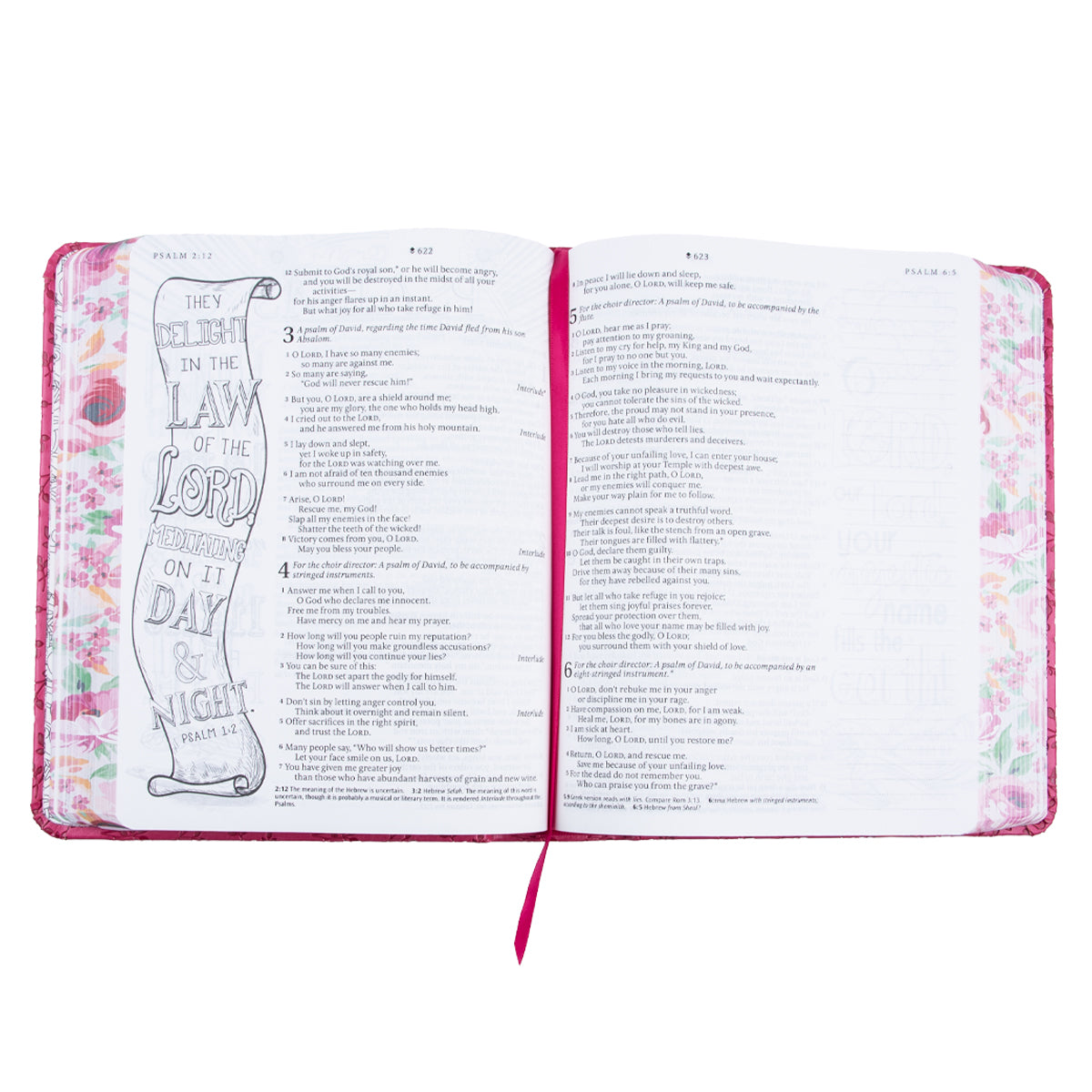 NLT Pink Peony Faux Leather Inspire Filament Bible