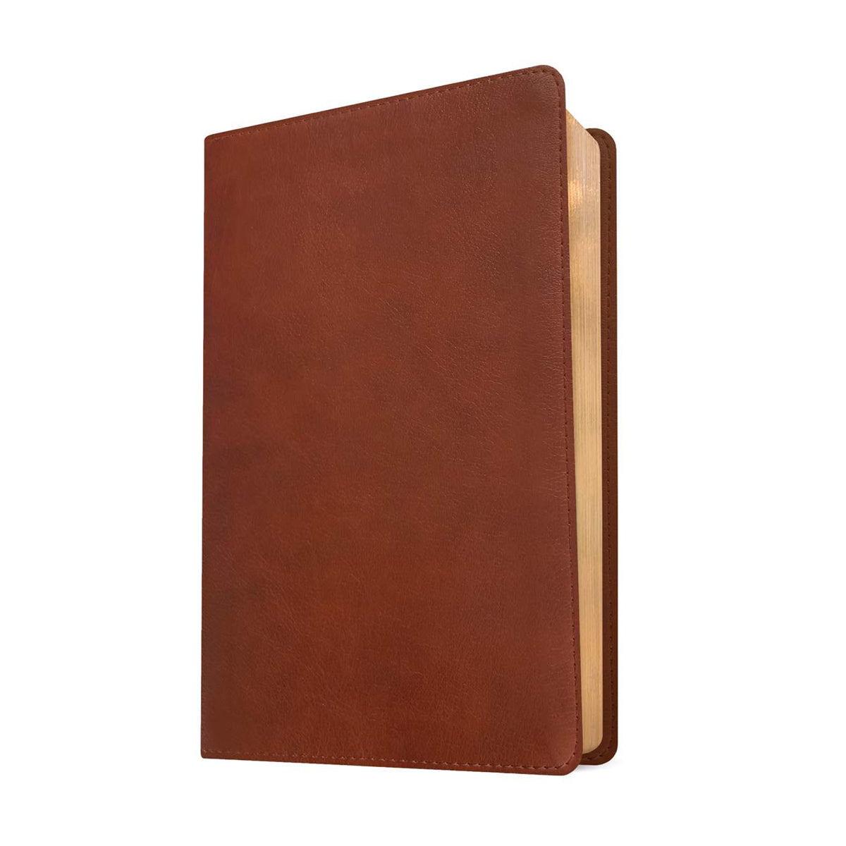 NLT Rustic Brown Imitation Leather Thinline Center-Column Reference Bible