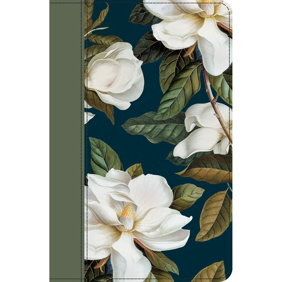 NLT Magnolia Sage Green Imitation Leather Compact Filament Zipper Bible Giant Print