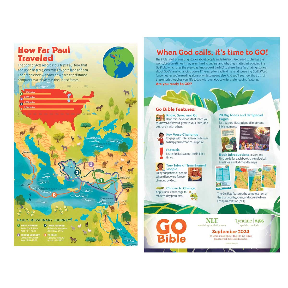 NLT Teal Ocean Imitation Leather Go Bible for Kids