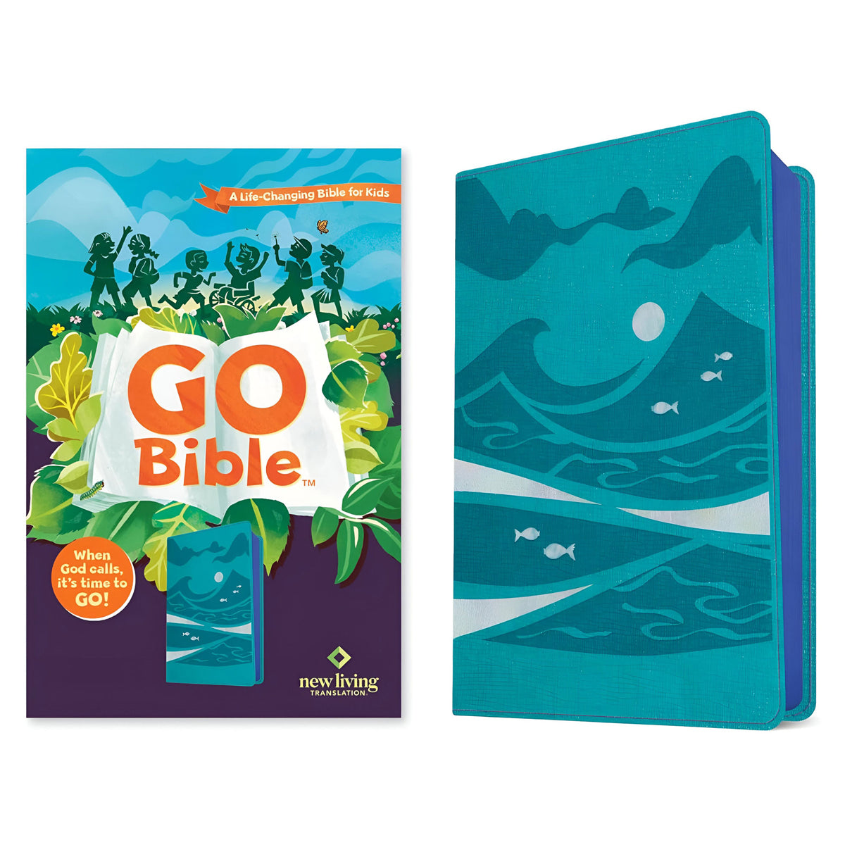 NLT Teal Ocean Imitation Leather Go Bible for Kids