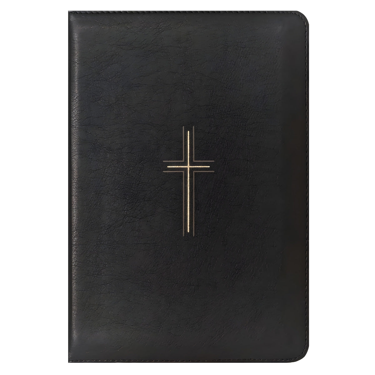 NLT Black Cross Imitation Leather with Zip Filament Thinline Ref Bible Large Print Red Letter
