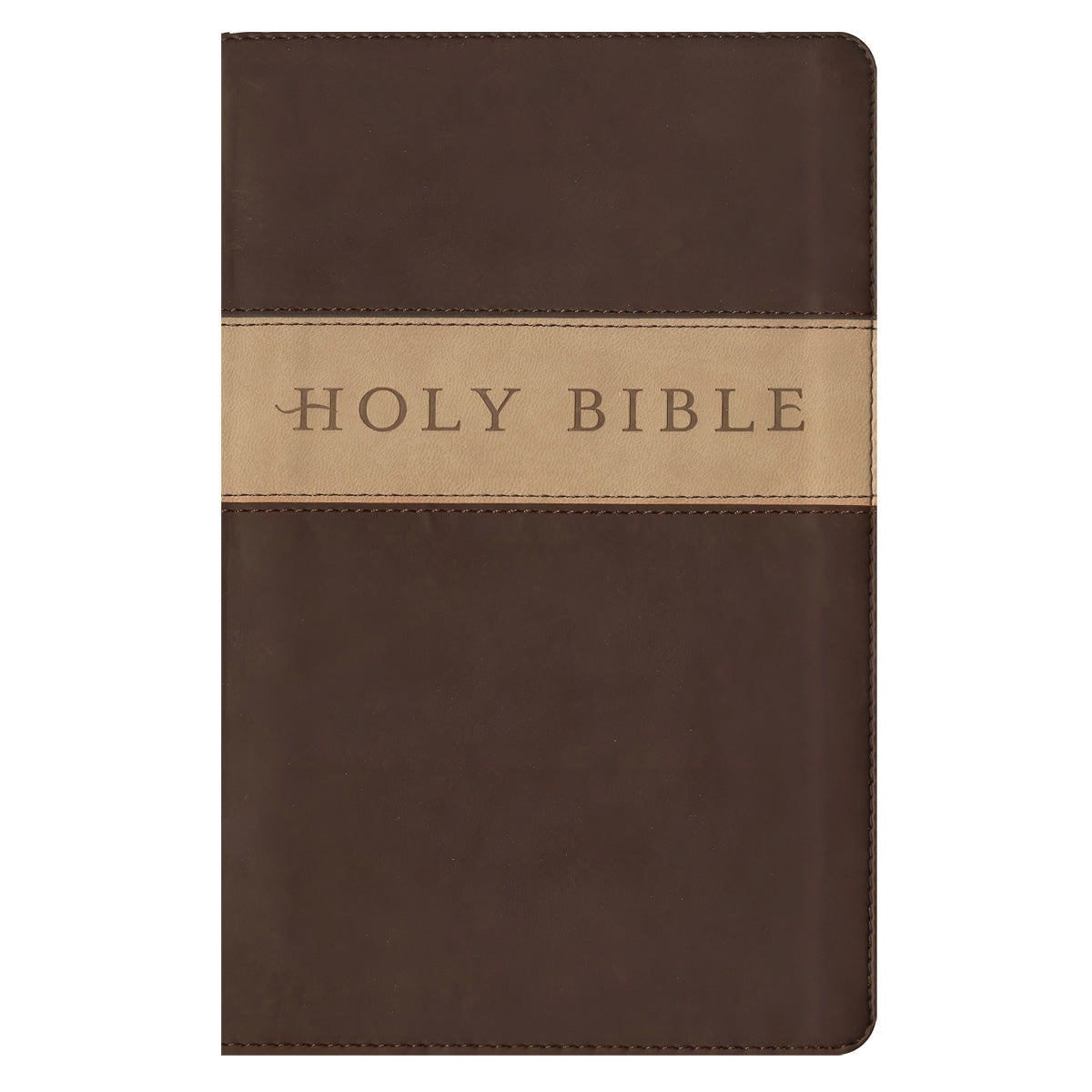 NLT Dark Brown and Tan Imitation Leather Filament Premium Gift Bible