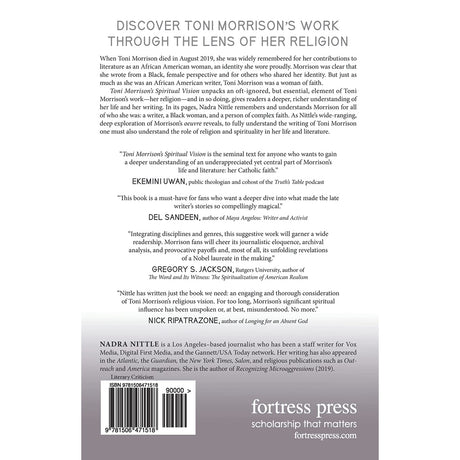 Toni Morrisons Spiritual Vision: Faith, Folktales & Feminism (Paperback)