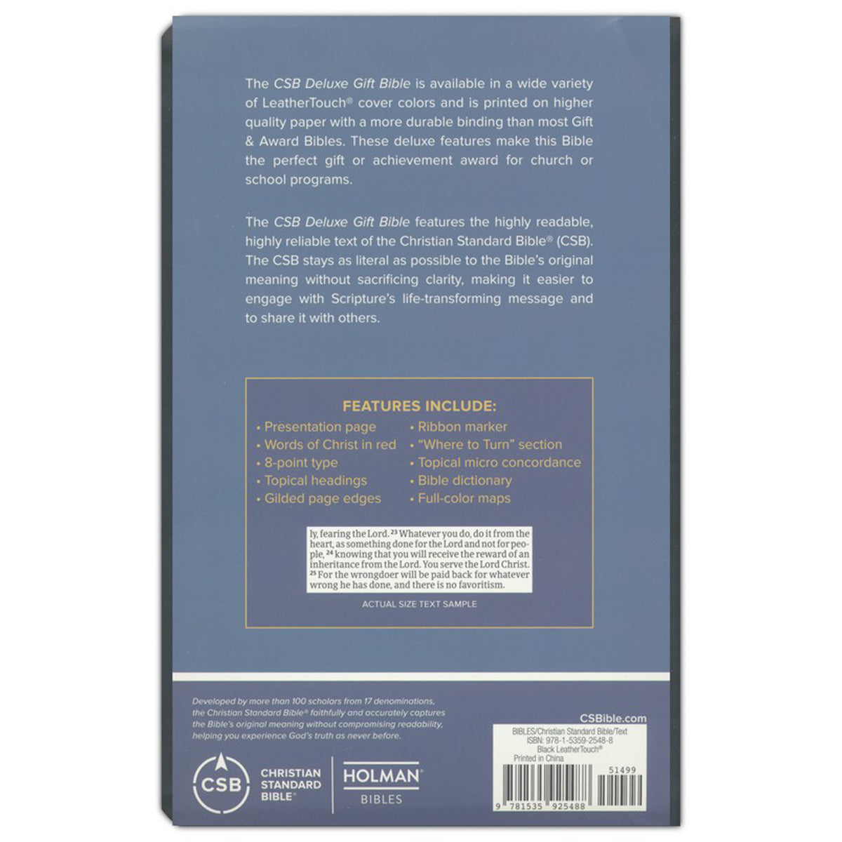 CSB Deluxe Gift Bible Black (Imitation Leather)