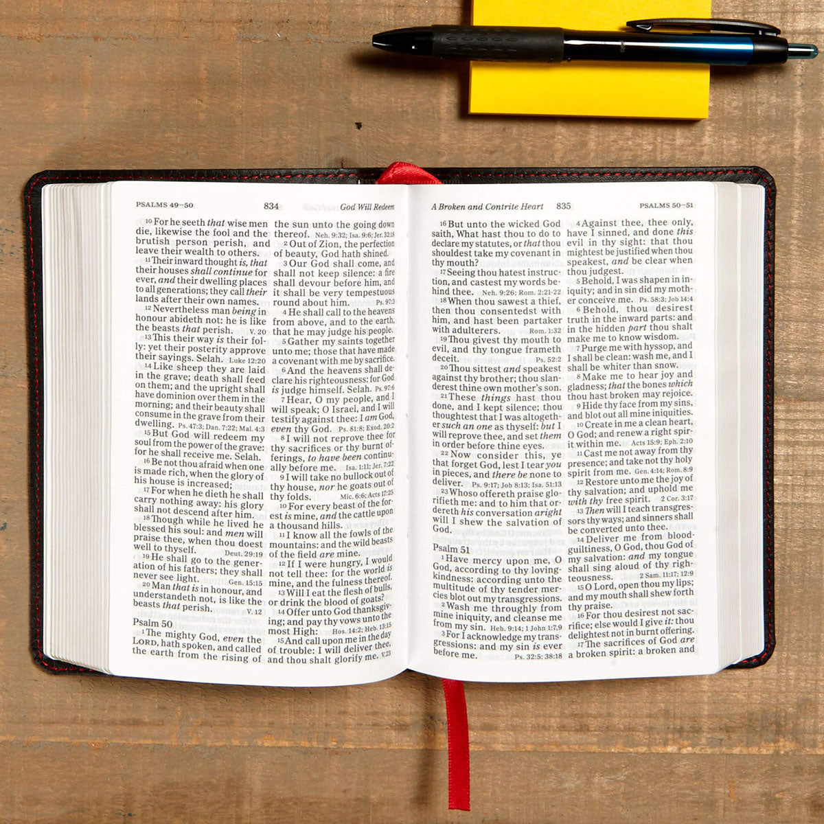 KJV Compact Reference Bible Large Print Black (Imitation Leather)