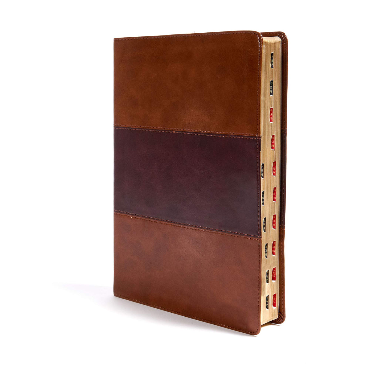 KJV Reference Bible Super Giant Print Indexed Saddle Brown (Imitation Leather)