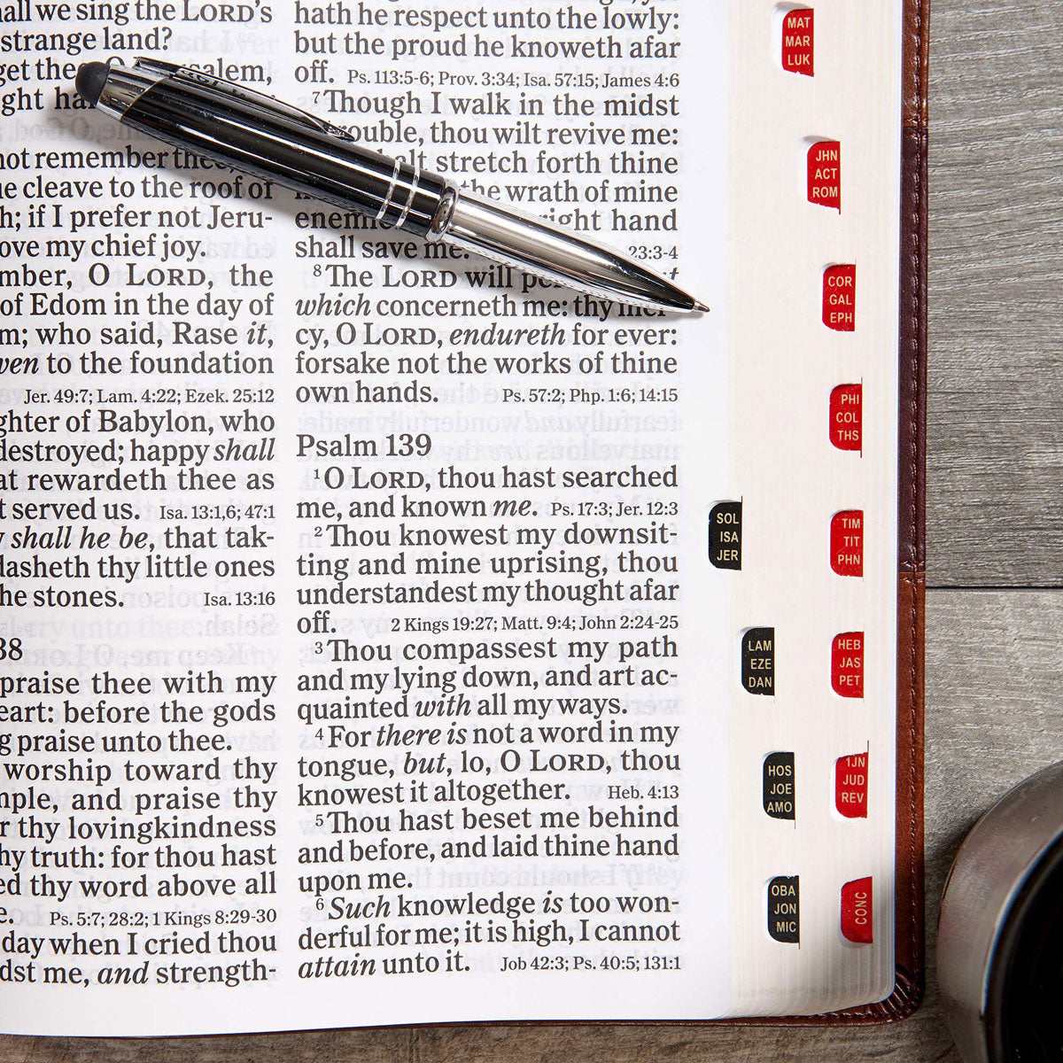 KJV Reference Bible Super Giant Print Indexed Saddle Brown (Imitation Leather)